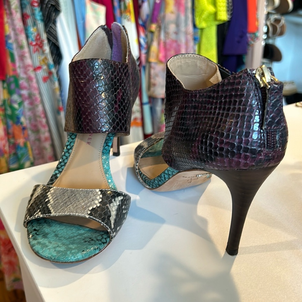 Multicolor Leather Python Heels - image 2